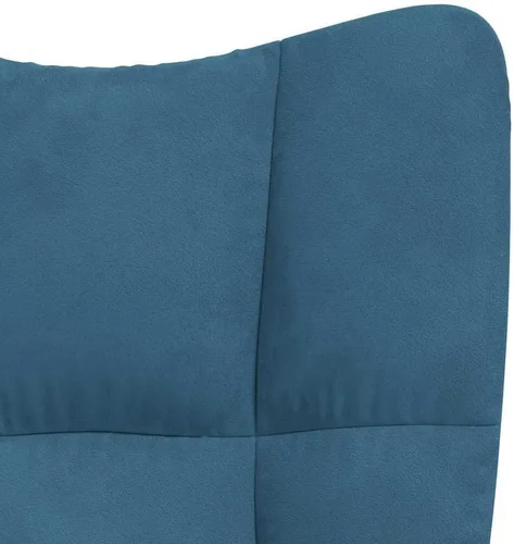 Vista 7 de Blue Velvet Office Chair with Adjustable Height, Swivel and Rolling Castors, Ergonomic Desk Chair for Home Office, Study Room, Modern Comfortable