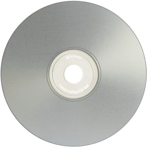 Vista 2 de Verbatim CD-RW 700MB 2X-4X DataLifePlus Silver Inkjet imprimible con hub de marca, husillo de 50 unidades - 95159