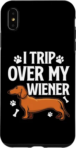 Vista 11 de iPhone 16 I Trip Over My Weiner - Carcasa divertida para dueño de perros con perro salchicha Weiner