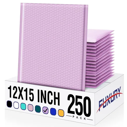 Vista 24 de Fuxury Paquete de 50 sobres de burbujas de 5 x 8.6 pulgadas, impermeables, color negro, tamaño utilizable, 5 x 7 pulgadas, sobres de burbujas