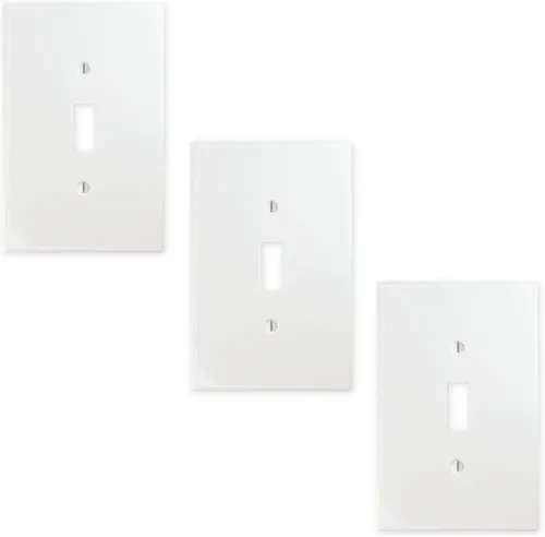 Vista 13 de Questech Cubiertas de tomacorrientes, placas de pared dúplex individuales, placas de interruptor de 1 banda, cubiertas de toma de corriente