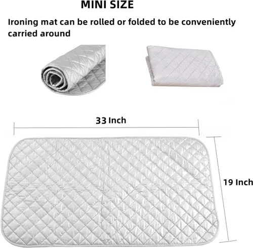 Vista 3 de Tapete de planchar magnético, manta de repuesto para tabla de planchar, funda alternativa para tabla de planchar, almohadilla de planchado portátil