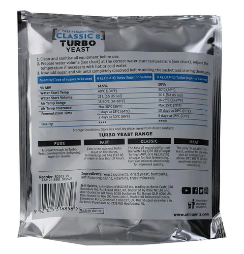 Vista 2 de Still Spirits Turbo Classic 8 Yeast (Pack of 5)