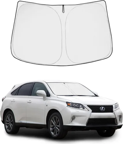 Vista 127 de Proadsy Parasol para parabrisas Rivian R1S 2022-2025 2026 de 4 capas plegable, protector de parasol frontal que bloquea los rayos UV, mantiene