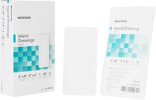 Vista 12 de McKesson Aderezo para islas, estéril, polipropileno/rayón, 4 x 6 pulgadas, 25 unidades, 4 paquetes, 100 en total