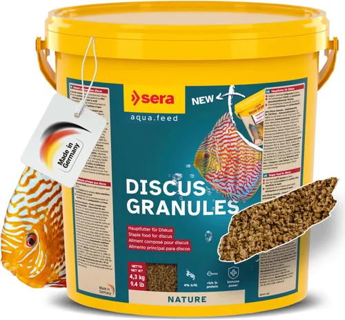 Vista 11 de Sera Discus Granules 33.8 fl oz (14,8 fl oz) Alimento principal para todos los peces de disco y ornamentales Rico en proteínas y minerales
