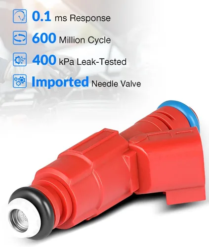 Vista 5 de Inyectores de combustible de alto rendimiento 4.0L compatibles con Jeep Cherokee 1999 2000 2001 Wrangler 1999-2004 Grand Cherokee 1999-2004