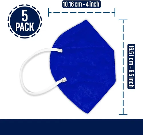 Vista 4 de Aurabeam Mascarilla desechable hecha en Estados Unidos, unisex, eficiente, para adultos, 5 capas, diseño cómodo, con cintas elásticas