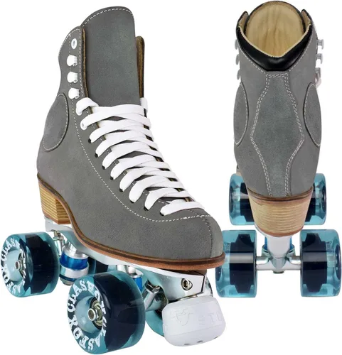 Vista 3 de STD Skates & Wheels - Wifa Street Suede Leather Boots with Complete Roller Skates STD Skates Elyo C - Roller Skating - Skates for Street and Urban
