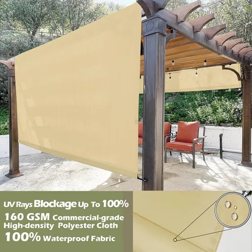 Vista 2 de Fundas de pérgola impermeables Alion Home – Toldo de repuesto para pérgola – Toldo de repuesto universal para pérgola Arena