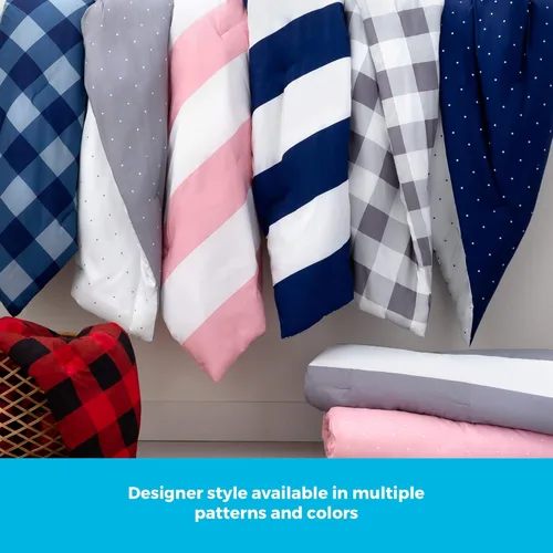 Vista 6 de LINENSPA - Edredón de microfibra hipoalergénico, con relleno sintético, para usar todo el año, tamaño matrimonial, rojo/negro