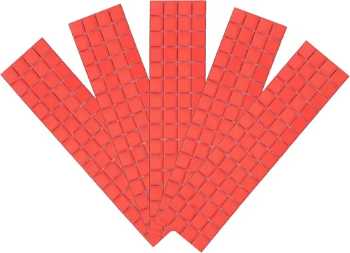 Vista 8 de uxcell 1200 azulejos autoadhesivos de discoteca de 0.394 x 0.394 in, mini mosaico, azulejos cuadrados de vidrio para manualidades, bolas