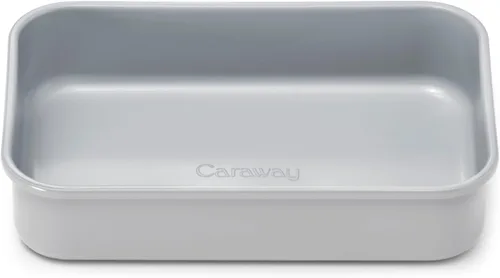 Vista 43 de Caraway Molde rectangular pequeño antiadherente de 9" x 6.5", no tóxico, sin PTFE ni PFOA, núcleo de acero aluminizado, bandeja para hornear