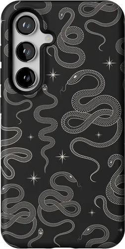 Vista 360 de Casely Funda para Galaxy S9 Postura de cadáver Yoga de esqueleto Diseño protector delgado esencial de doble capa