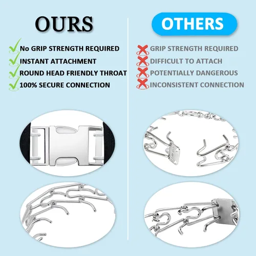 Vista 5 de Collar de entrenamiento para perros, collar ajustable para perros, collar de perro sin tirones para perros pequeños, medianos y grandes, con enlace