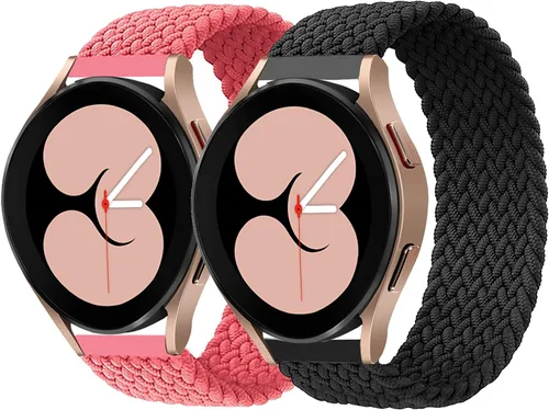 Vista 12 de Minggo Solo Loop - Correa trenzada compatible con Samsung Galaxy Watch 6/5/4 de 1.575 pulgadas, 1.732 pulgadas, correa elástica tejida para Galaxy