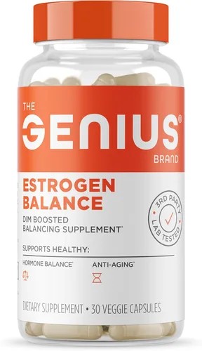 Genius Balance de estrógenos, suplemento DIM, bloqueador de estrógenos para hombres y mujeres, hormonas, acné hormonal y menopausia, inhibidor de