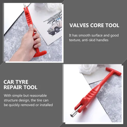 Vista 6 de Tire Valve Stem Puller Tool 2pcs Set Plastic Car Tire Repair Tool Valve Core Removal Installer
