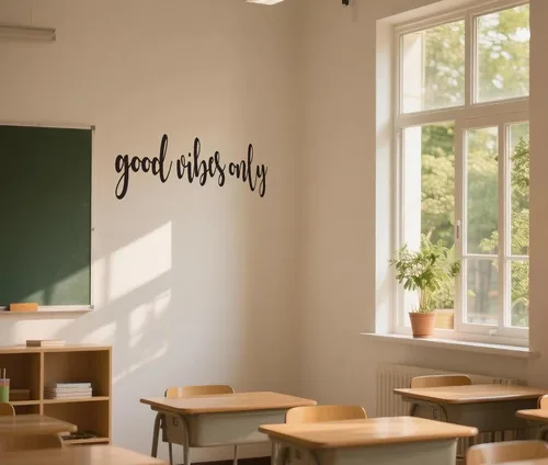 Vista 6 de Calcomanías de pared con citas motivacionales, con frase inspiradora "Good Vibes Only", para sala de estar, palabras positivas, decoración mural