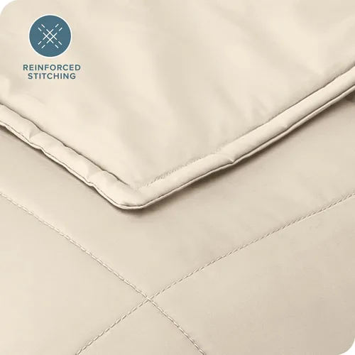 Vista 78 de Bare Home Manta con peso tamaño Twin o Full 7 libras (40" x 60") - Totalmente natural 100% algodón - Manta pesada premium con cuentas de vidrio