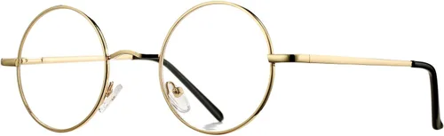 Pro Acme Lentes transparentes sin receta con marco metálico redondo pequeño retro