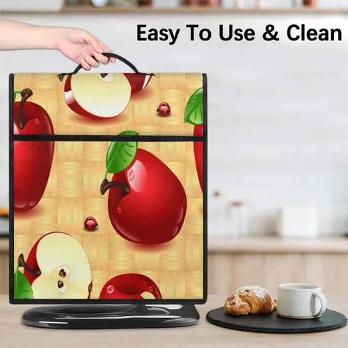 Vista 5 de Funda protectora para batidora de pie de manzanas de dibujos animados, cubierta protectora para electrodomésticos de cocina, impermeable, a prueba