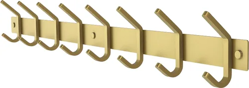 Vista 34 de Perchero de Abrigos Pequeño Negro Mate para Pared – Riel de Ganchos de Acero Inoxidable de 6 Pulgadas con 2 Ganchos Dobles para Abrigos