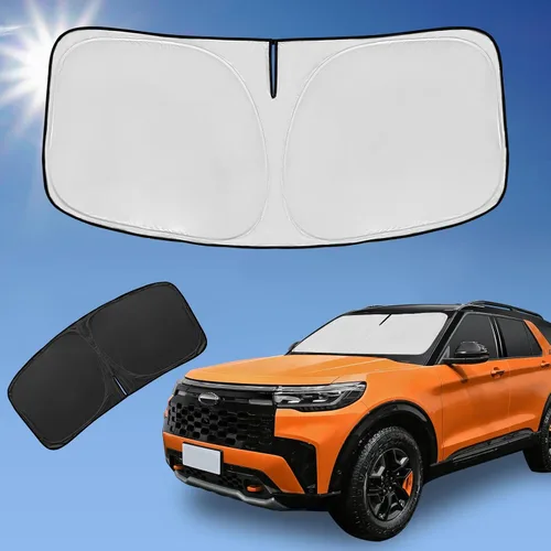Vista 218 de para Dodge RAM 1500 2019-2024 2025 2026 Parasol Parasol para Parabrisas Cubierta - 4 Capas Parasol para Ventana Delantera para RAM1500 2Puertas