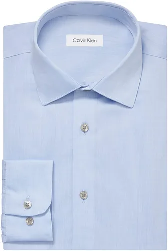 Vista 3 de Camisa de vestir para hombre de Calvin Klein, ajustada, sarga sin necesidad de planchado.