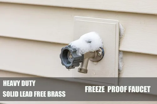 Vista 5 de WHK Sillcock Antisifón Resistente a Heladas de 10 Pulgadas 1/2 Pulgada PEX B X 3/4 Pulgada Grifo de Manguera, Grifo Exterior Resistente a Heladas