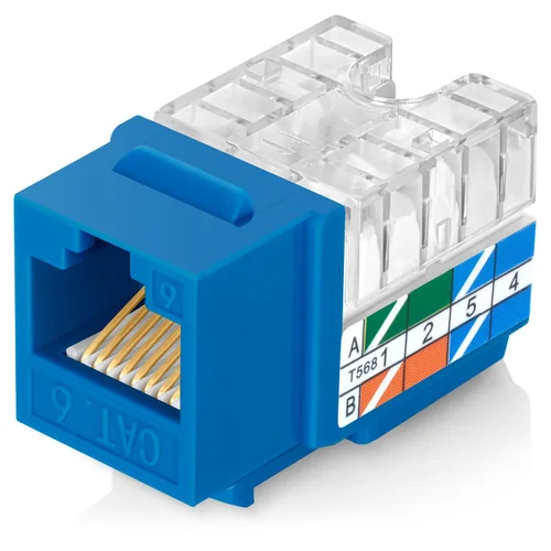 Vista 26 de Everest - Paquete de 10 conectores Keystone RJ45 Cat5e en ángulo de 90°, color negro, conectores RJ45 hembra de perfil delgado, conector Keystone