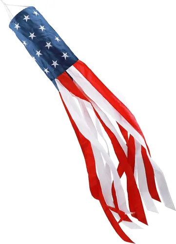 Bandera estadounidense de Estados Unidos, diseño de calcetines de viento con estrellas y rayas, decoración patriótica bordada con estrellas y