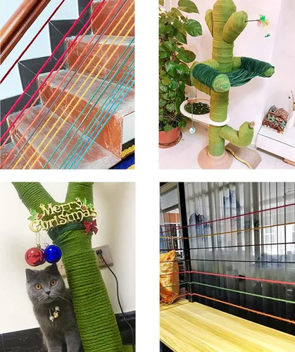 Vista 7 de Fendawn Strive Cuerda de cáñamo negra de materiales naturales, cuerdas de yute para decoración de bricolaje (1/3 pulgadas x 66 pies)