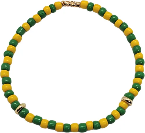 Vista 5 de Ilde and Eleke Santeria Evil Eye Orishas Orula - Juego de pulseras y collar unisex con cuentas elásticas y collar