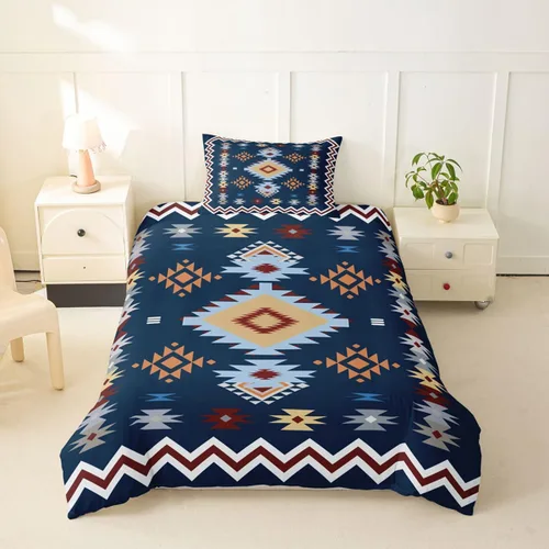 Vista 67 de Juego de ropa de cama bohemio occidental, tamaño Queen, funda de edredón azteca, funda de edredón étnica tribal con flecha, decoración de campo