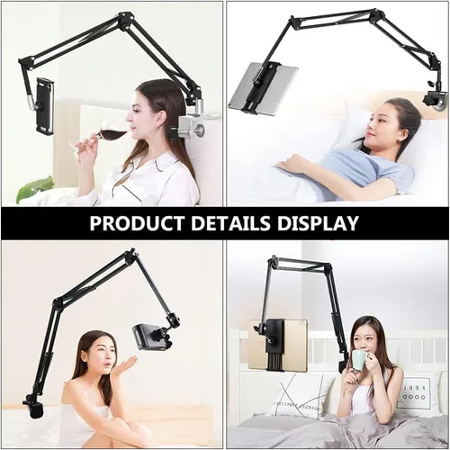 Vista 8 de Soporte plegable para teléfono y tableta, soporte universal flexible para tableta, ajustable, compatible con teléfonos inteligentes, tabletas