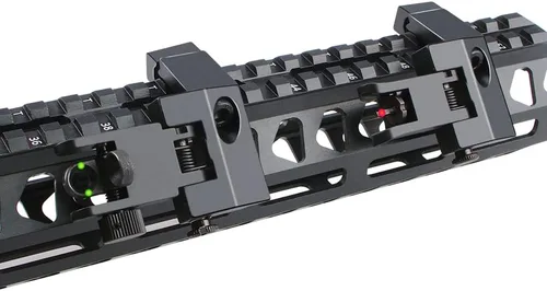 Vista 8 de Juego de mira de hierro compensado de 45 grados de fibra óptica - Transición rápida 45 grados miras de respaldo delanteras y traseras para riel