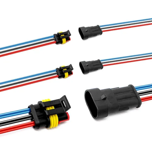 HYAT Conector Impermeable de Enchufe de 3 Pines 16AWG, Conectores de Cables Eléctricos Automotrices Macho y Hembra Arnés Adecuados para Automóvil,
