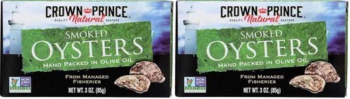 Vista 9 de Crown Prince Ostras ahumadas naturales en aceite de oliva puro, 3 onzas