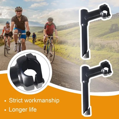 Vista 5 de WEEROCK Bike Stem Diameter 22.2MM for Bike Fork, 25.4mm for Handlebar Barbore, Steel/Aluminium Alloy Gooseneck Shape Bicycle Stem