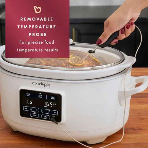 Vista 3 de Crock-Pot Olla de cocción lenta programable de 6 cuartos con Sous Vide, leche de avena