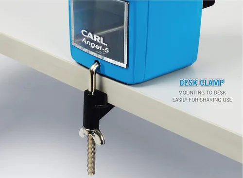 Vista 6 de Carl Angel-5 - Sacapuntas para artistas y profesores de alta resistencia, manivela manual de precisión con parada automática, compatible con lápices