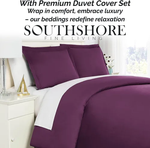 Vista 36 de Southshore Fine Living, Inc. Juego de funda de edredón tamaño individual/XL, reversible, juego de ropa de cama náutica/costera, resistente a