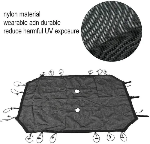 Vista 4 de Parasol Bimini - Protector superior de bikini para 4 puertas/4Dr Jeep Wrangler JK JKU Unlimited