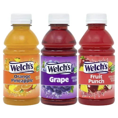 Vista 4 de Obanic Welch's - Paquete variado de jugo de frutas, uva, ponche de frutas y piña de naranja, botellas de 10 onzas líquidas, paquete de 18