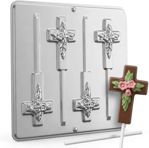 Molde Cruz Lollipop Chocolate Candy Religious 426