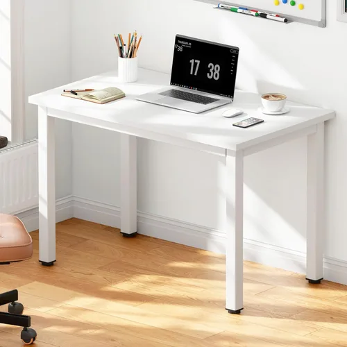 Vista 160 de DlandHome Escritorio pequeño para computadora de 31.5 pulgadas, mesa de escritura para espacios pequeños, mesa de estudio, escritorio para Negro