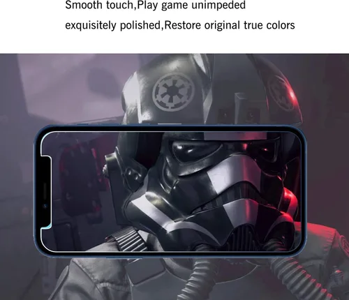 Vista 6 de Ailun Paquete de 2 protectores de pantalla para iPhone 12 Pro Max [6.7 pulgadas] + 2 protectores de lente de cámara, película de vidrio templado