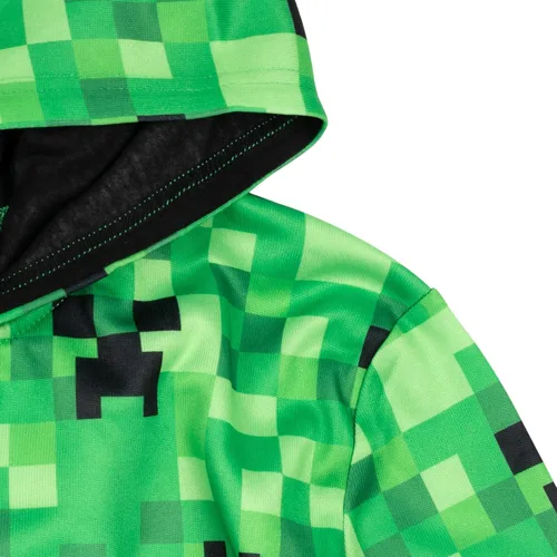 Vista 5 de Minecraft Sudadera con capucha de forro polar con cremallera para niños pequeños a niños grandes (4-18-20)