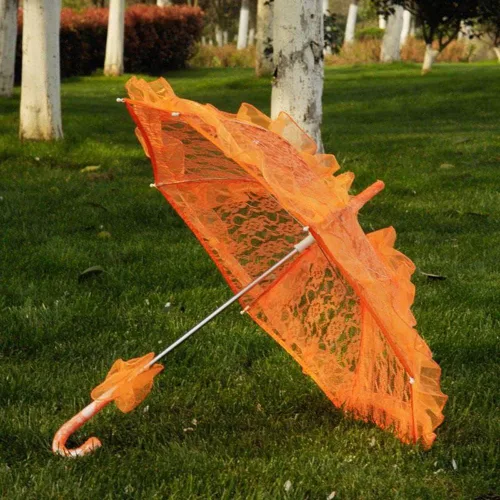 Sombrilla de encaje, sombrilla de encaje para novia, hecha a mano para dama de honor, bordado para bodas, fiestas, bailar, accesorios de fotografía